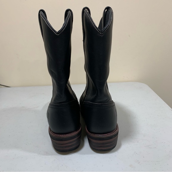 Dan Post Mens Albuquerque Waterproof Leather Cowboy Boot Sz14D Black Pull On F13 - Picture 7 of 12